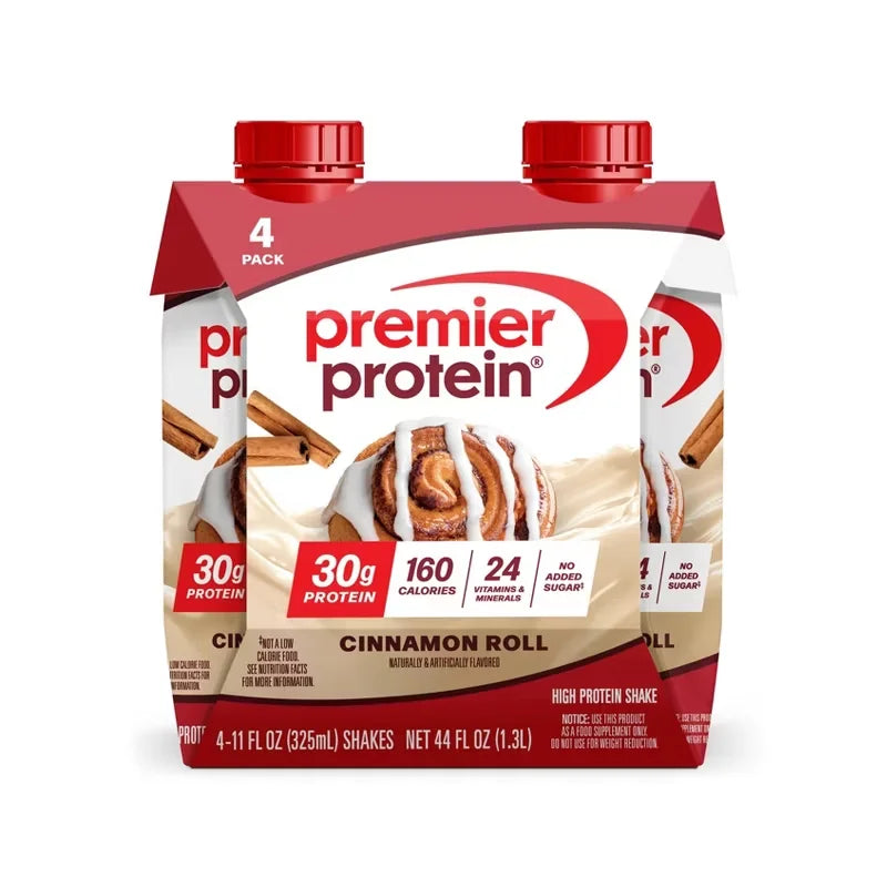 Premier Protein Nutritional Shake Cinnamon Roll Non-Caffeinated - 11 fl oz/4pk