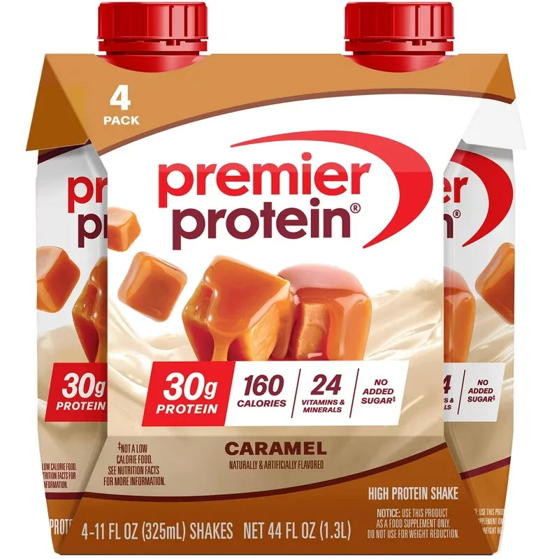 Premier Protein Nutritional Shake Caramel Non-Caffeinated Whey Protein - 11 fl oz/4pk